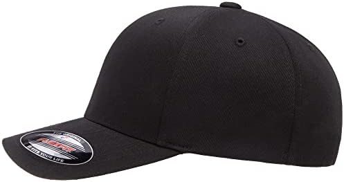 מקורי Flexfit Wooly Combed Ballcap | כובע מצויד בבייסבול ספורטיבי של Flexfit גברים | אמצע פרופיל